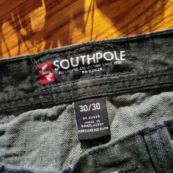 Southpole men's youth Jeans shredded style slim fit  32/32 - Picture 5 of 8